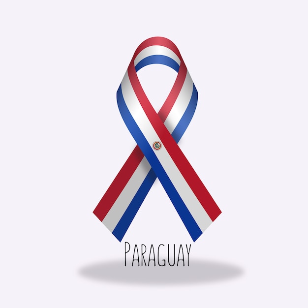 Projeto da fita da bandeira de paraguai