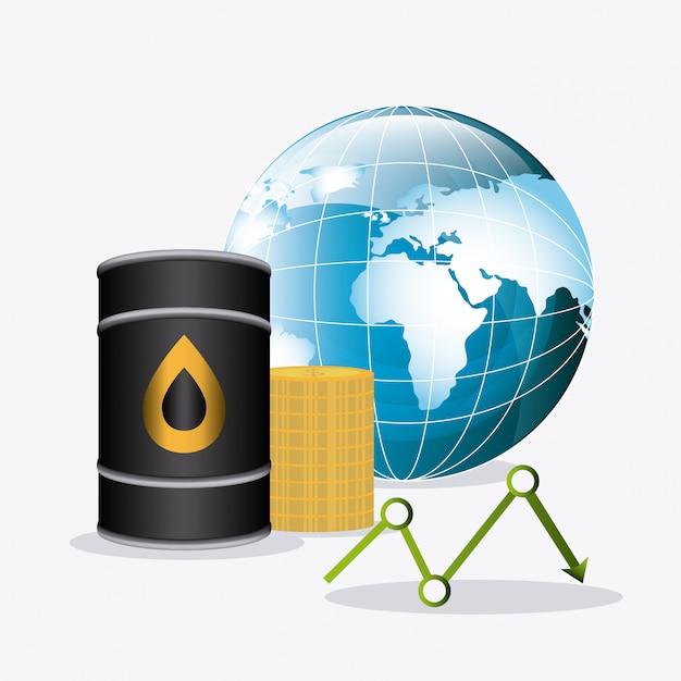 Vetor grátis projeto da indústria de petróleo.