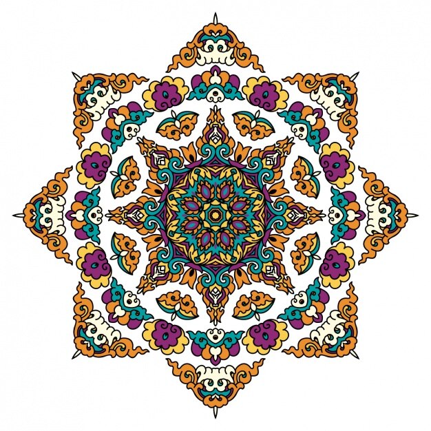 projeto da mandala colorida