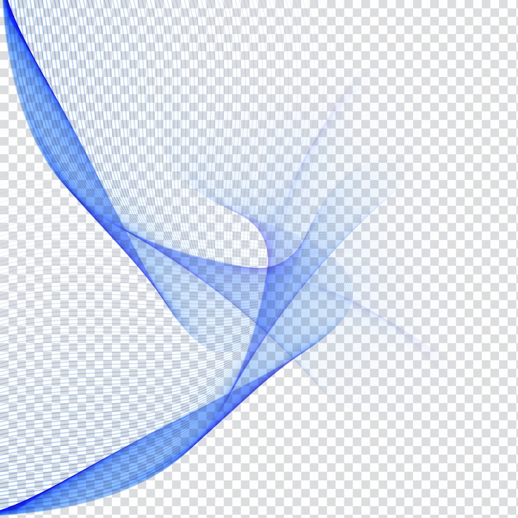 Vetor grátis projeto da onda azul no fundo transparente