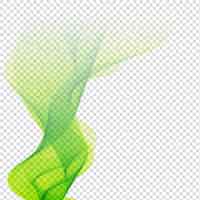 Vetor grátis projeto da onda verde abstrato no fundo transparente