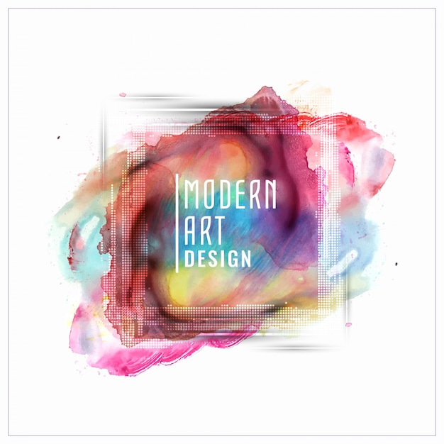 Projeto de banner em aquarela Abstractcolorful
