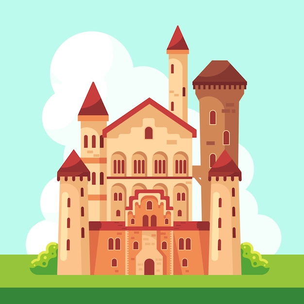 Projeto de castelo conceito conto de fadas
