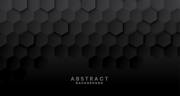 Projeto de conceito hexagonal preto escuro
