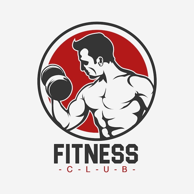 Projeto de fitness modelo de logotipo