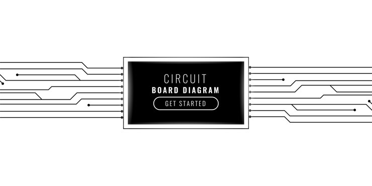 Vetor grátis projeto de fundo de linhas de circuito de tecnologia digital