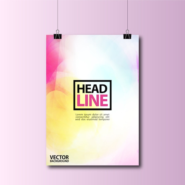 Projeto de fundo de suspensão Multicolor do poster