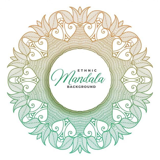 Projeto de fundo decorativo de mandala em estilo étnico