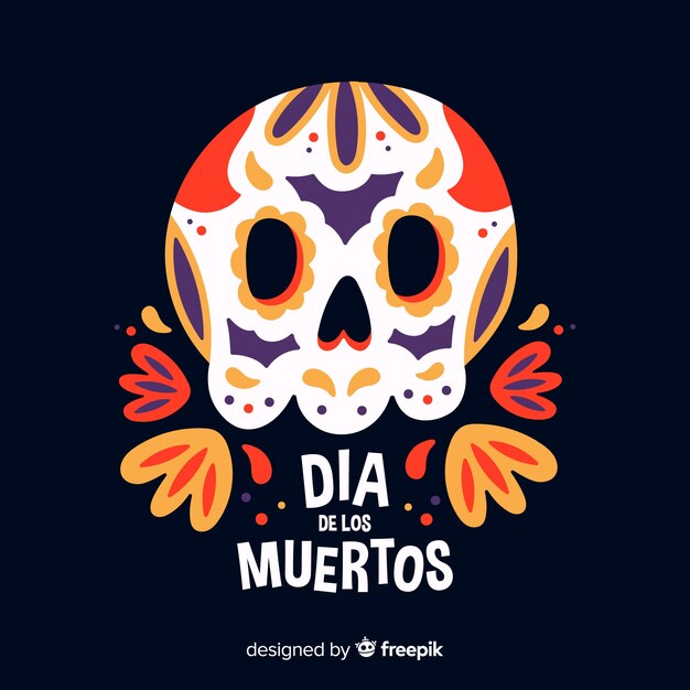 Vetor grátis projeto de fundo dia de muertos