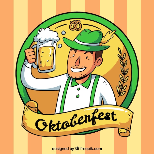 Vetor grátis projeto de fundo oktoberfest