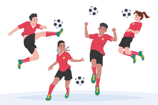 Pessoas Jogando Futebol Futebol Relacionado Ícones Imagem Vector Ilustração  Design Royalty Free SVG, Cliparts, Vetores, e Ilustrações Stock. Image  63405042