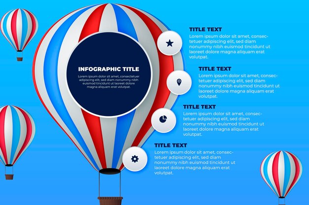 Projeto de infográfico de balão