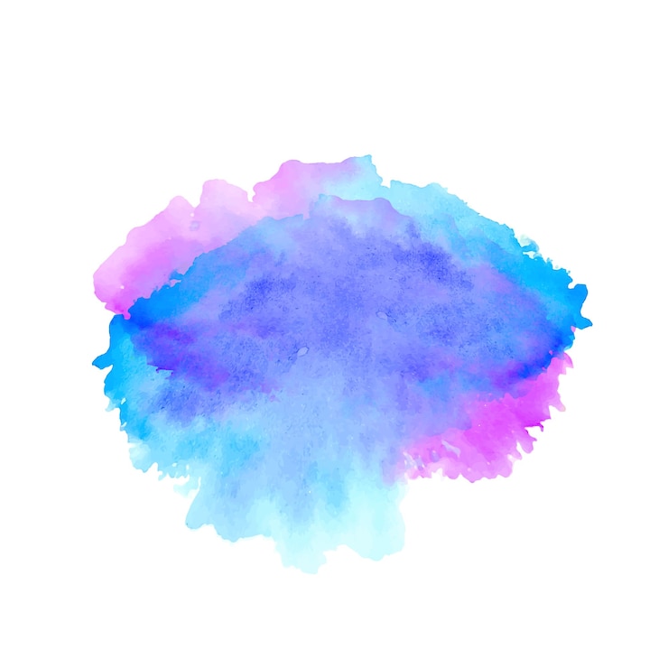 Vetor grátis projeto de mancha colorida de respingo de aquarela