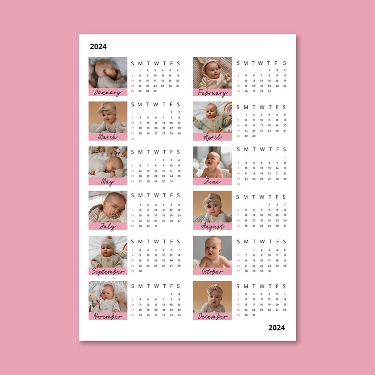 Vetor grátis projeto de modelo de calendário mensal