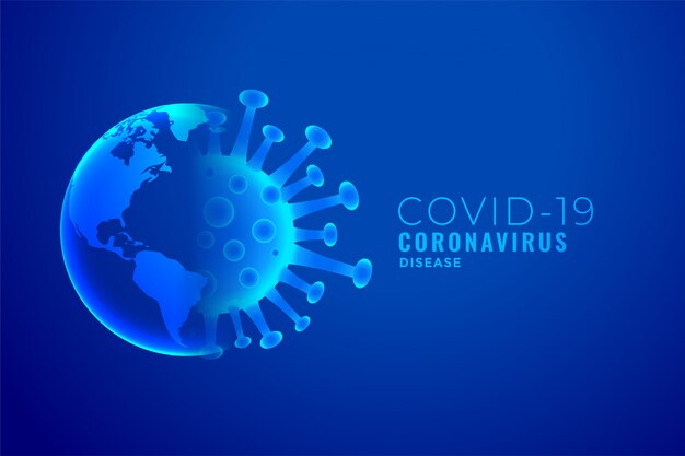 Projeto de plano de fundo de conceito de explosão de coronavírus e terra