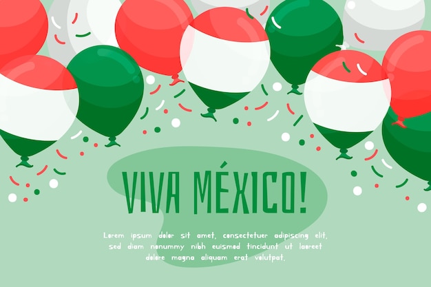 Vetor grátis projeto de plano de fundo do dia da independência do méxico