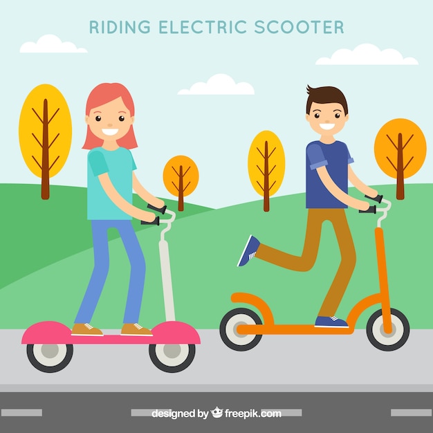 Projeto de scooter elétrico plano