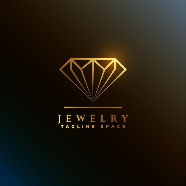 Vetor grátis projeto de vetor de conceito de logotipo de diamante de joias brilhantes