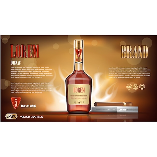 Vetor grátis projeto do fundo cognac