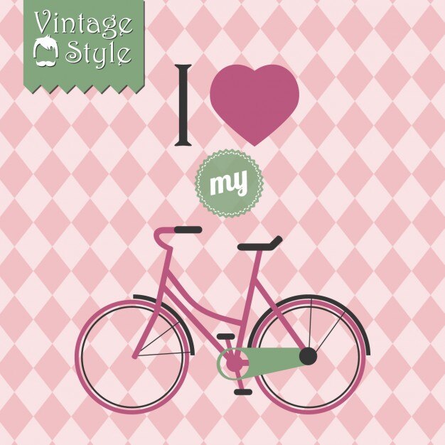 Vetor grátis projeto do fundo da bicicleta do vintage