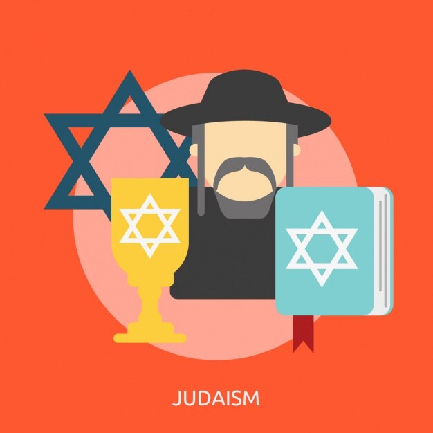 Vetor grátis projeto do fundo do judaísmo