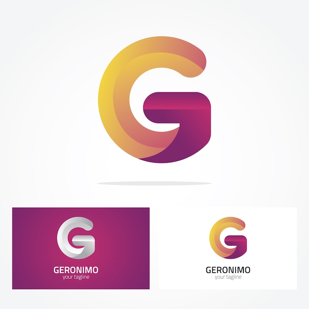 Vetor grátis projeto do logotipo da letra g