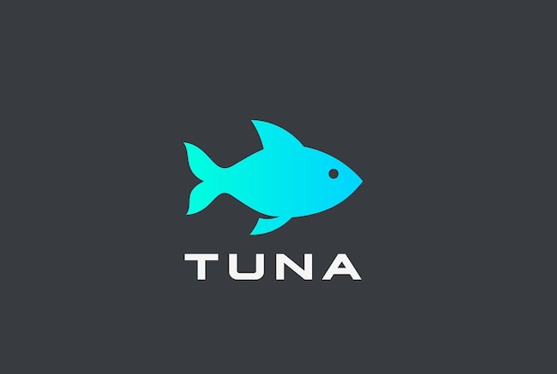 Vetor grátis projeto do logotipo de atum.