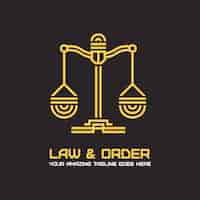 Vetor grátis projeto do logotipo do advogado
