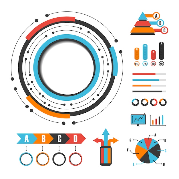 Projeto do molde do infográfico