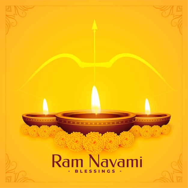 Projeto do plano de fundo das bênçãos do Shree Ram Navami
