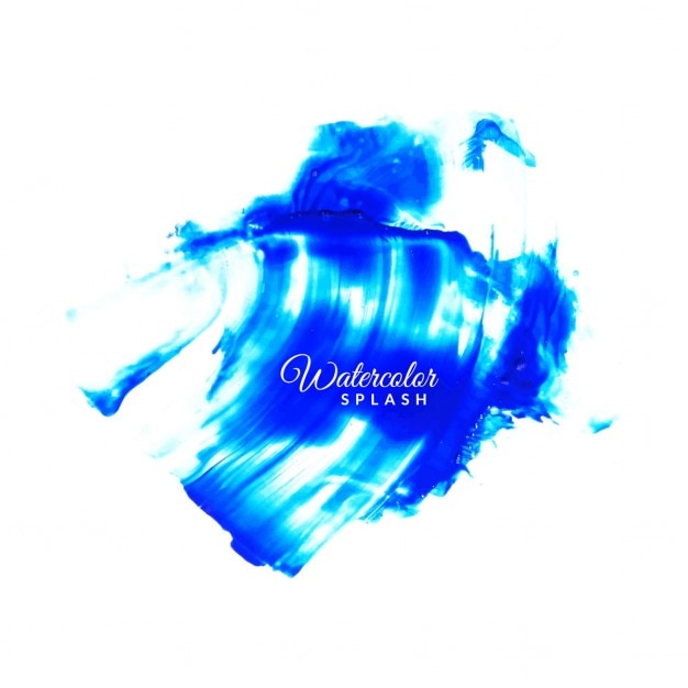 Vetor grátis projeto do respingo watrcolor azul