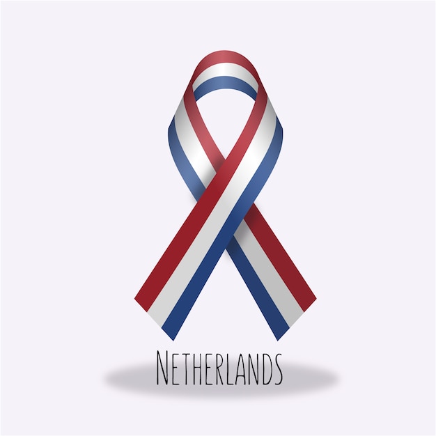 Vetor grátis projeto holandês da fita da bandeira