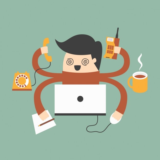 Vetor grátis projeto multitask