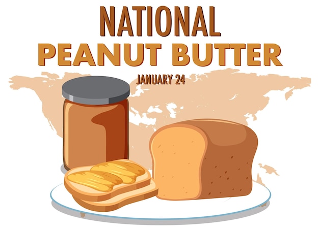 Vetor grátis projeto nacional da bandeira da manteiga de amendoim