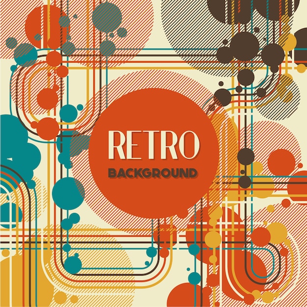 Projeto retro do fundo dos círculos