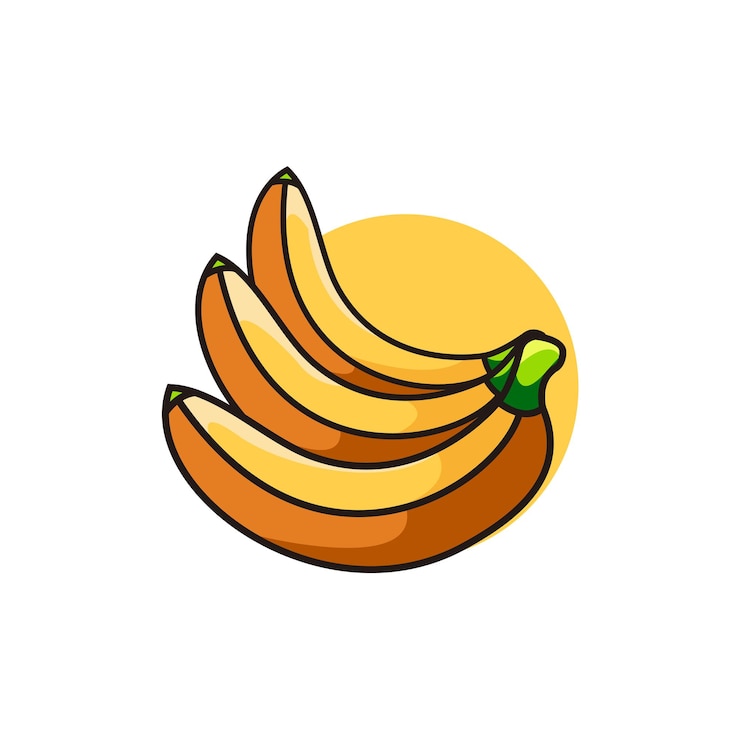 Vetor grátis projeto vetorial de ilustração de frutas banana