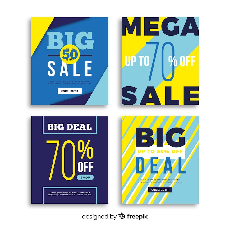 Vetor grátis promoção de venda social media banner pack