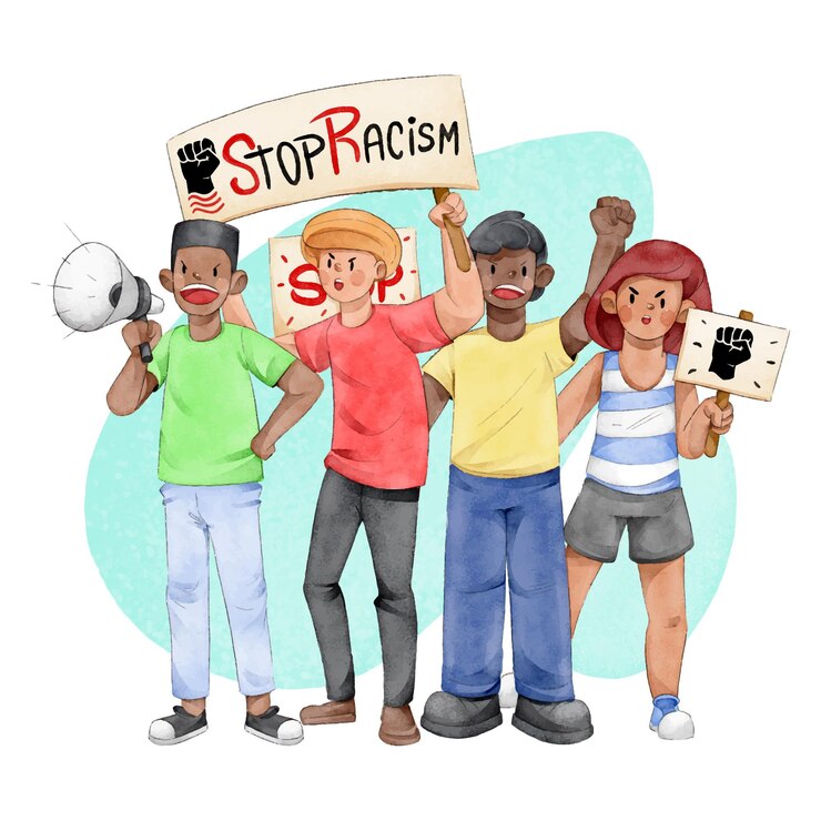 Vetor grátis protestando contra o conceito de pessoas