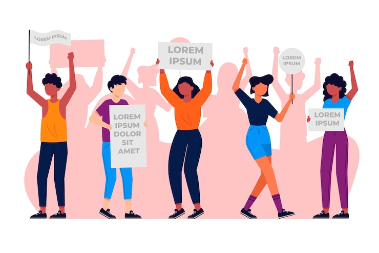 Vetor grátis protesto contra o racismo