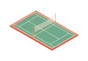 Vetor grátis quadra de tênis isométrica