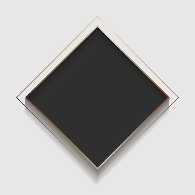 Vetor grátis quadro abstrato preto quadrado em branco