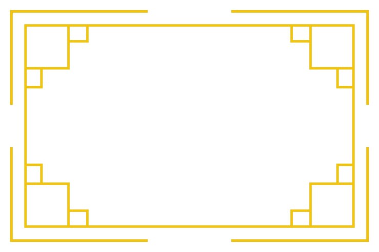Vetor grátis quadro amarelo realista