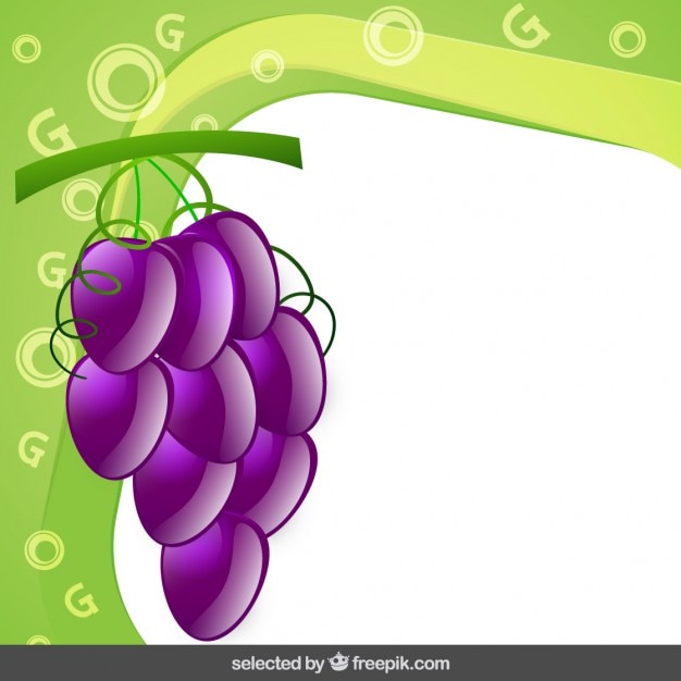 Vetor grátis quadro com o conjunto da uva