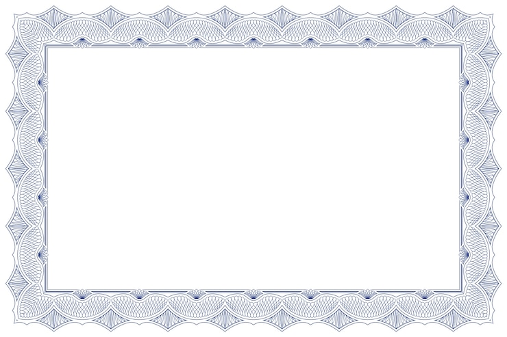 Vetor grátis quadro de borda do diploma desenhado à mão