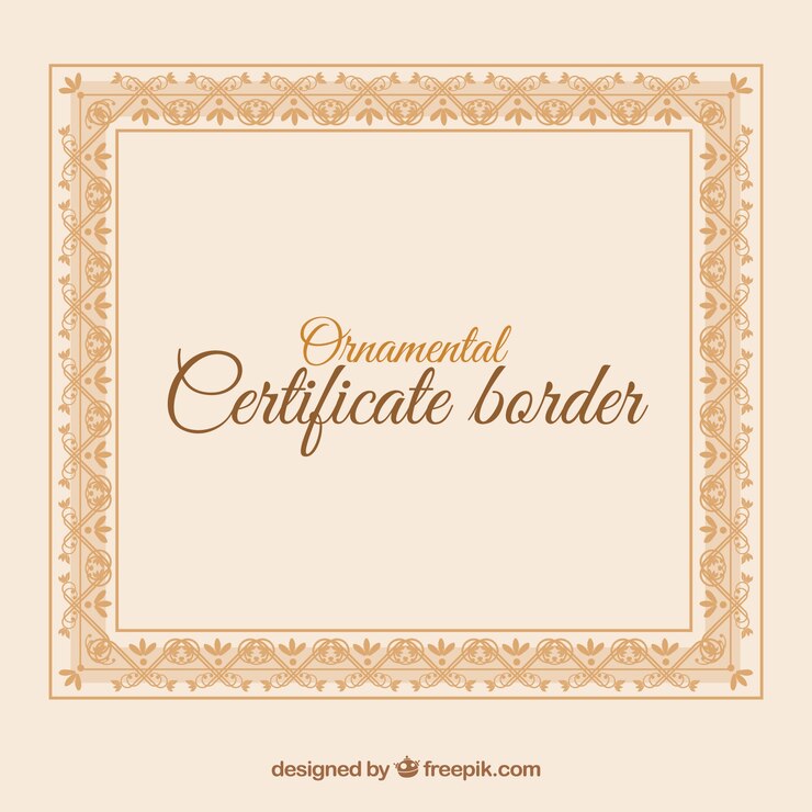 Vetor grátis quadro de certificado laranja