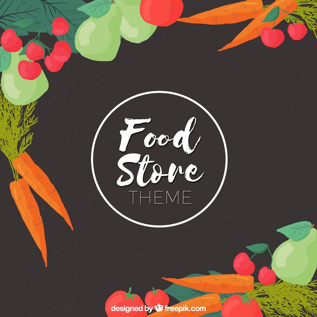 Quadro de comida com diferentes aliments