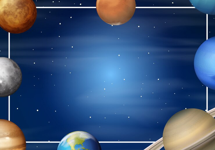 Vetor grátis quadro de desenho de sistema solar