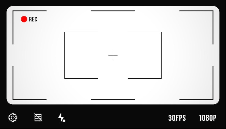 Vetor grátis quadro de exibição do visor da câmera