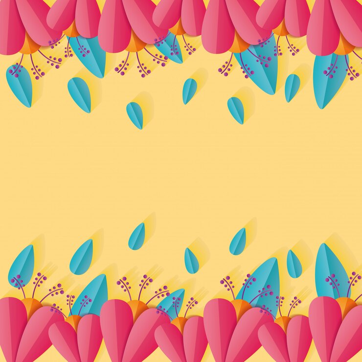 Vetor grátis quadro de fundo floral flores