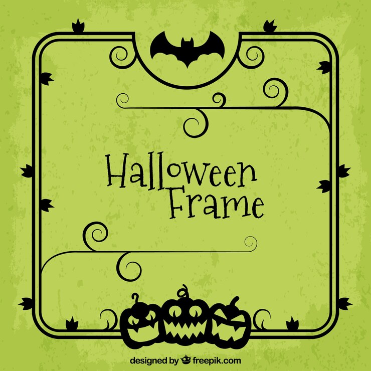 Vetor grátis quadro de halloween com estilo elegante